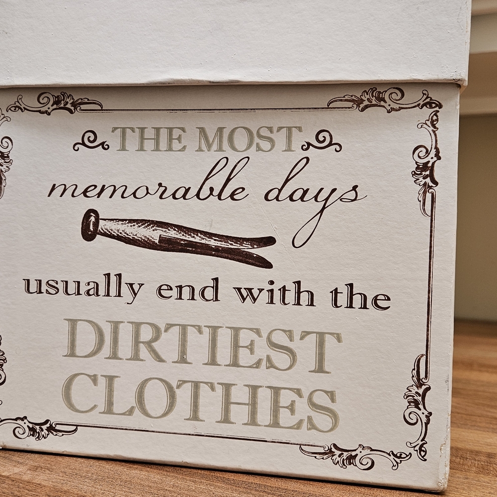 Decorative Laundry Box with Quote Set Of Three